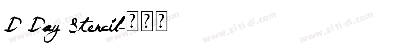 D Day Stencil字体转换
